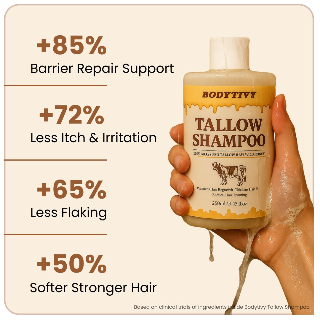 Organic Beef Tallow Shampoo • Scalp Barrier Repair